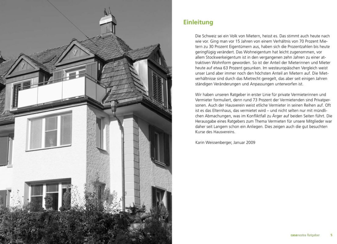 Broschüre Hausverein Schweiz, 2008 Bild 2