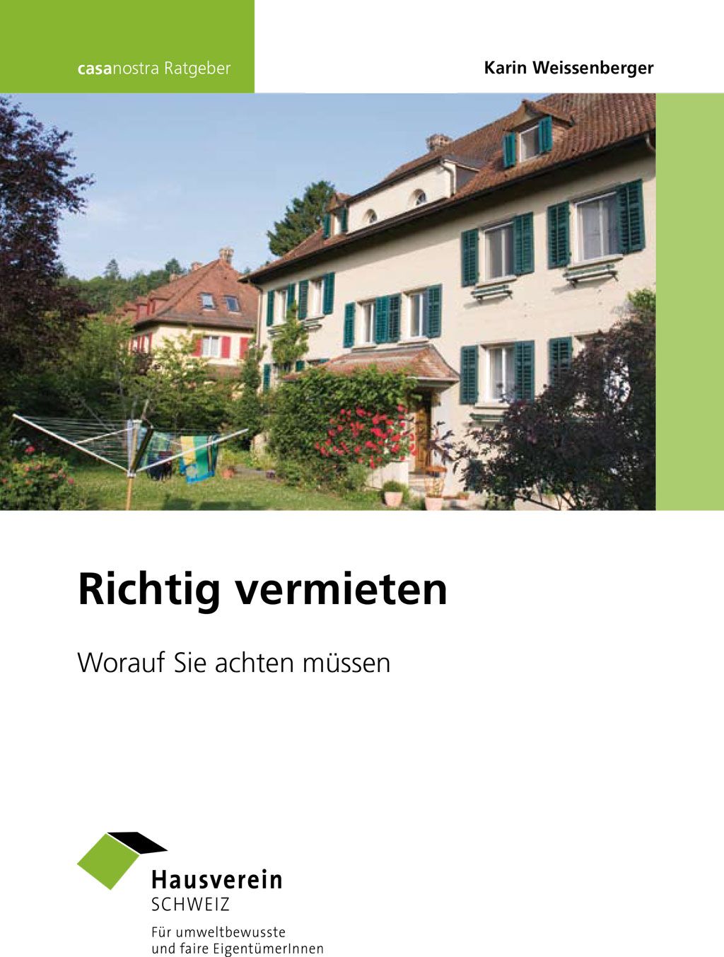 Broschüre Hausverein Schweiz, 2008 Bild 1